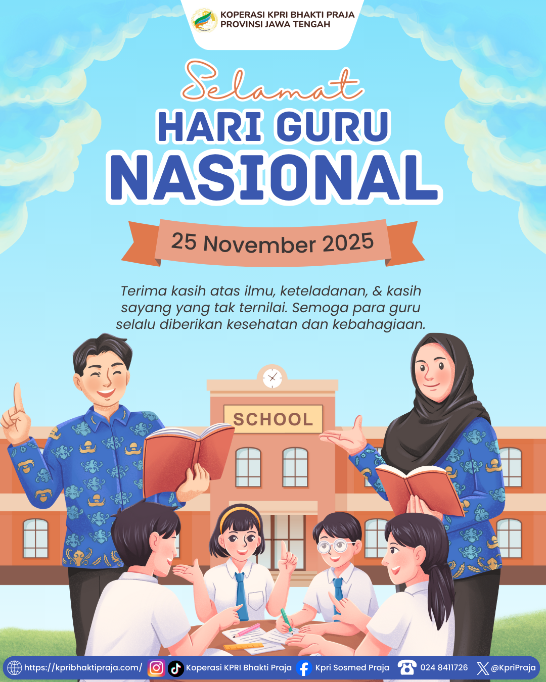 thumbnail Selamat Hari Guru Nasional 25 November 2025.